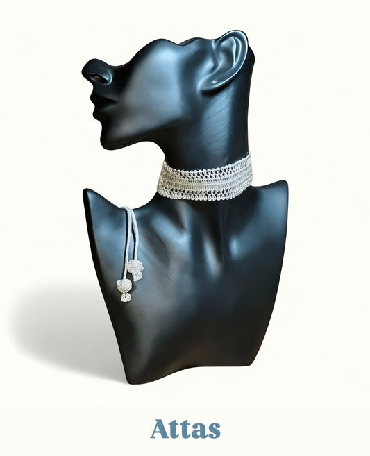 Choker Attas – Sfifa & Skalli Blanc Argenté